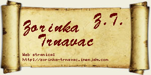 Zorinka Trnavac vizit kartica